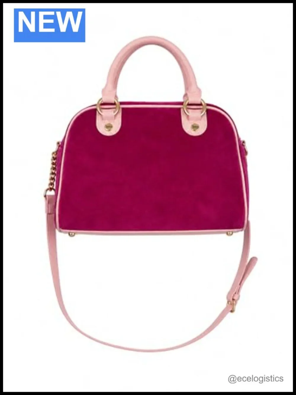 Faux Leather Velvet Satchel Handbag with Crossbody Strap, Tote Purse